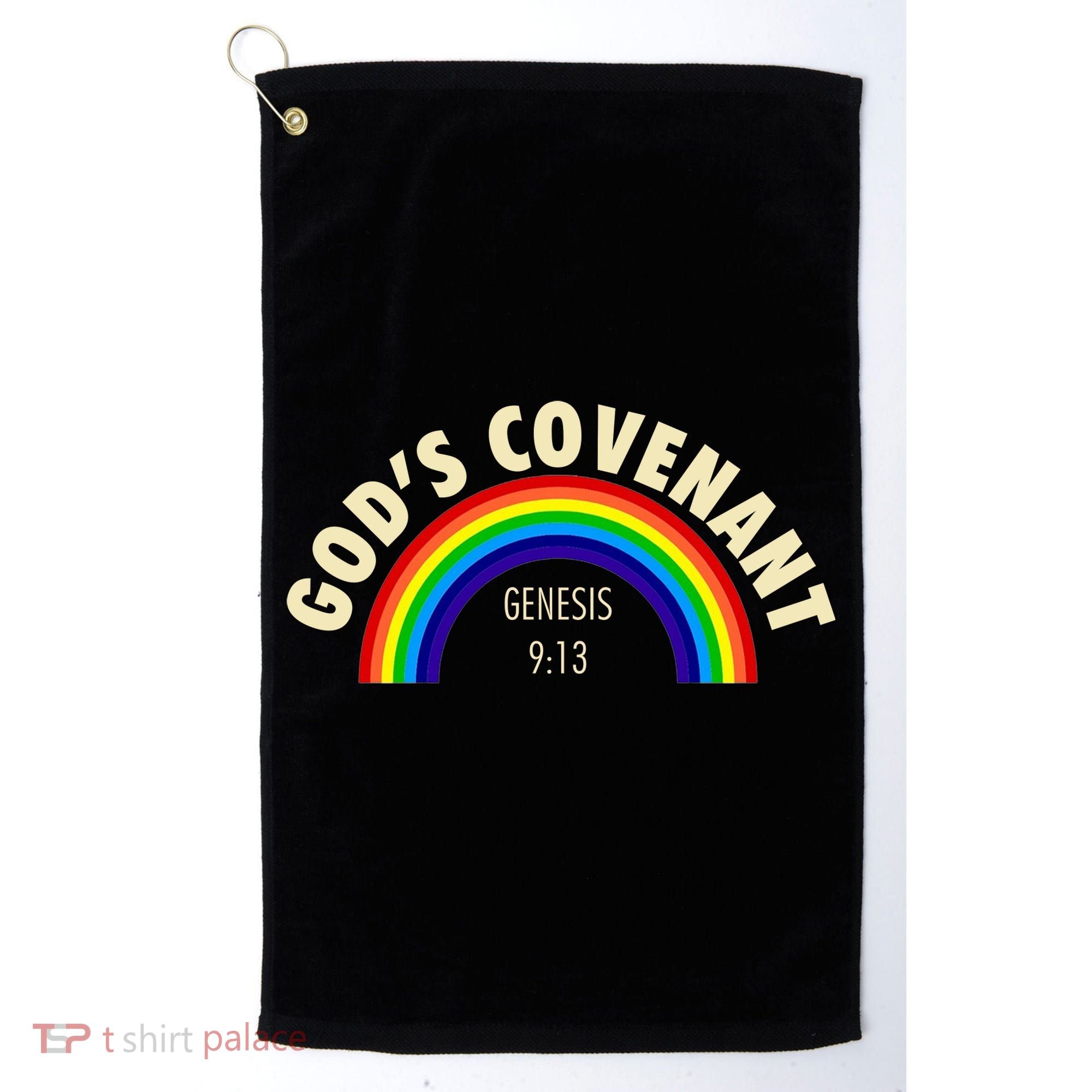 Rainbow Gods Covenant 913 Bible Christian Lover Golf Towel