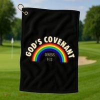 Rainbow Gods Covenant 913 Bible Christian Lover Golf Towel thumb 1