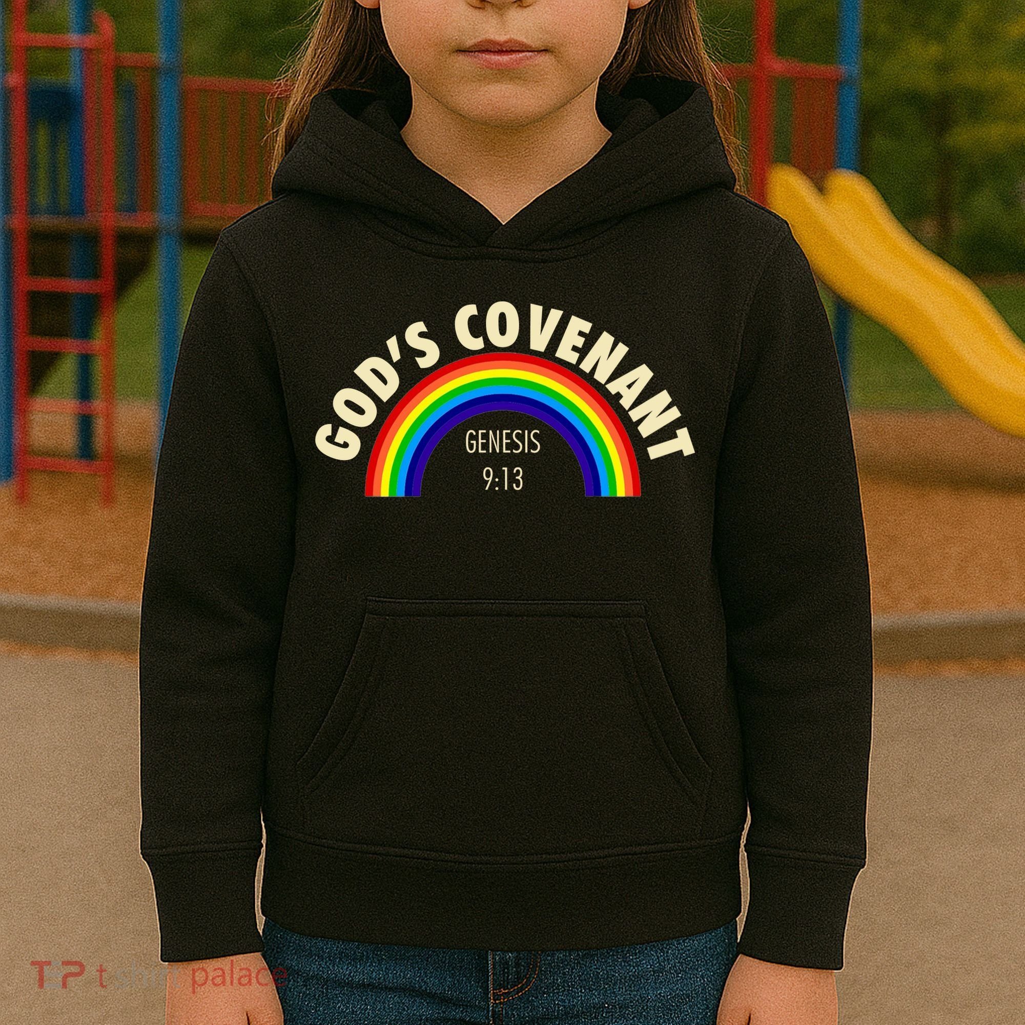 Rainbow Gods Covenant 913 Bible Christian Lover Kids Hoodie