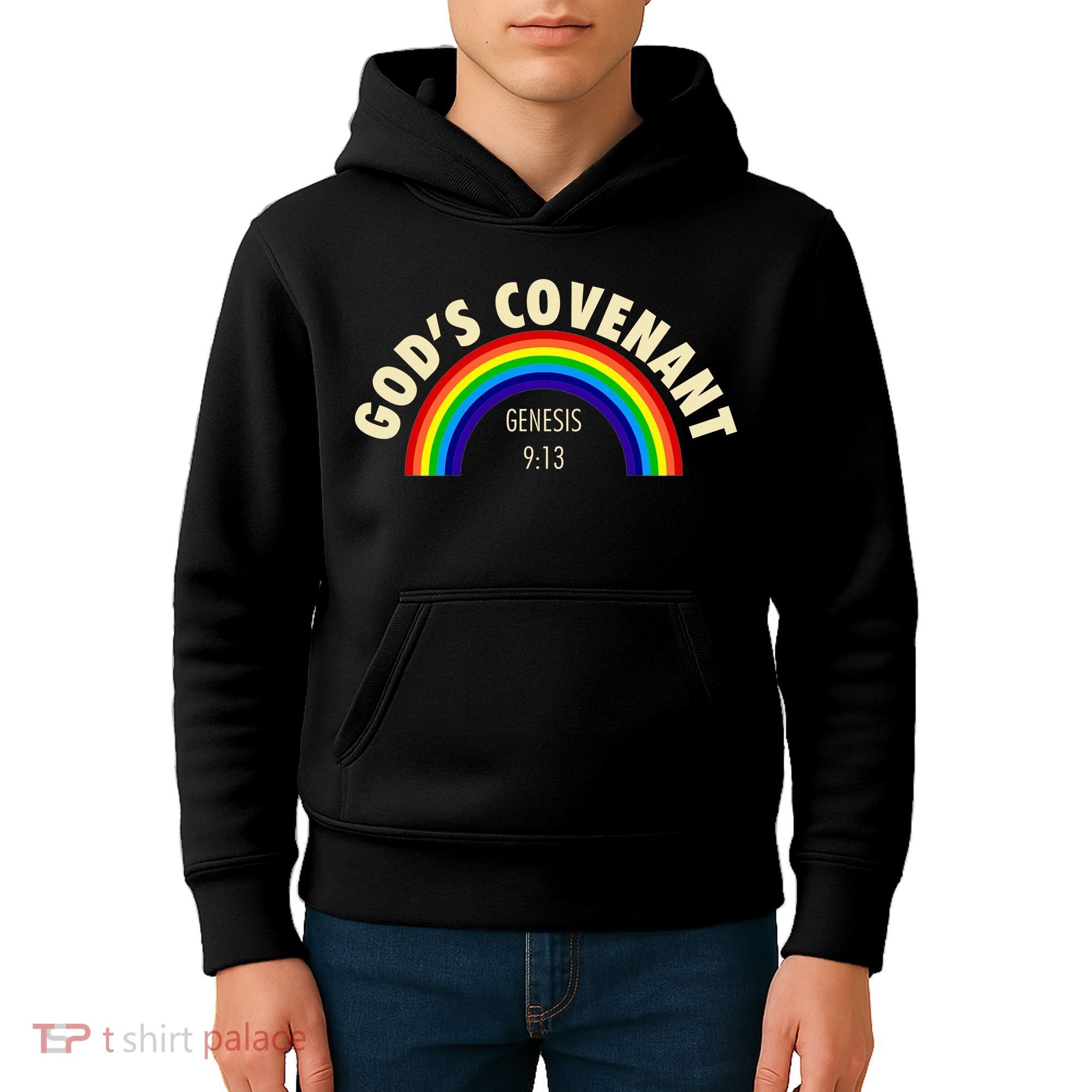 Rainbow Gods Covenant 913 Bible Christian Lover Kids Hoodie