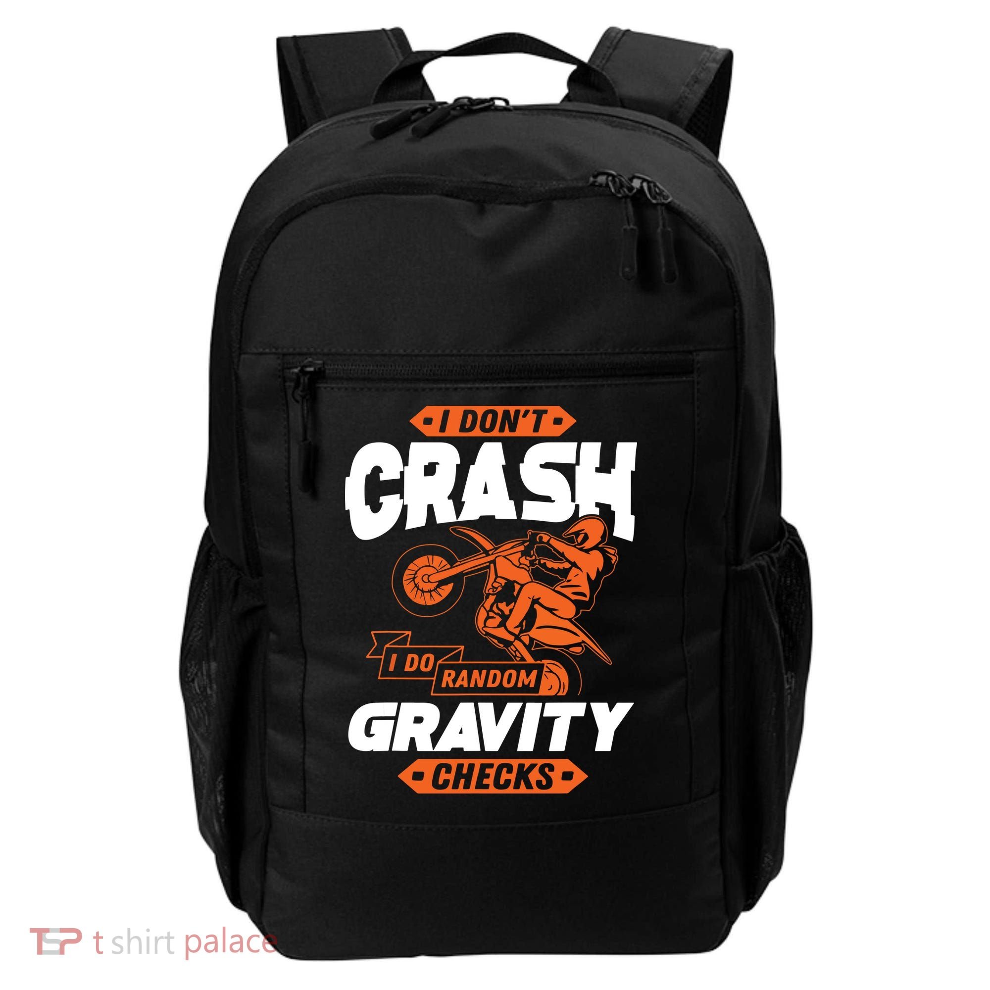 Random Gravity Checks Motocross Dirt Bike Backpack