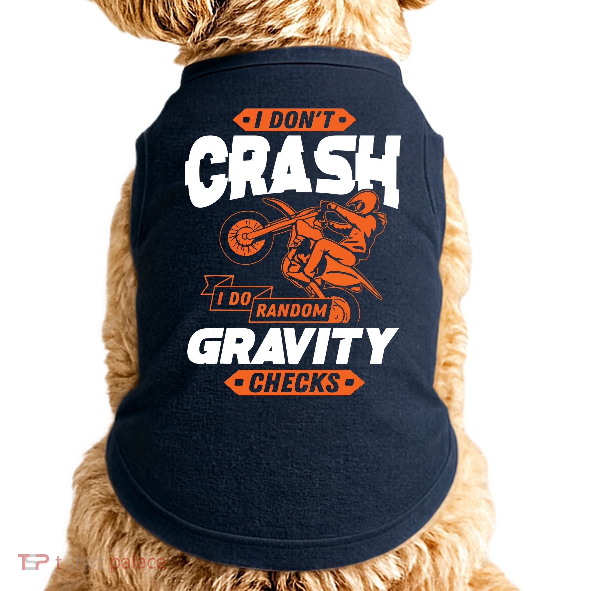 Random Gravity Checks Motocross Dirt Bike Doggie Tank