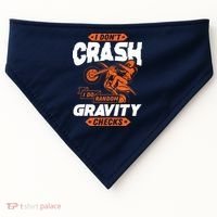 Random Gravity Checks Motocross Dirt Bike USA-Made Doggie Bandana thumb 0
