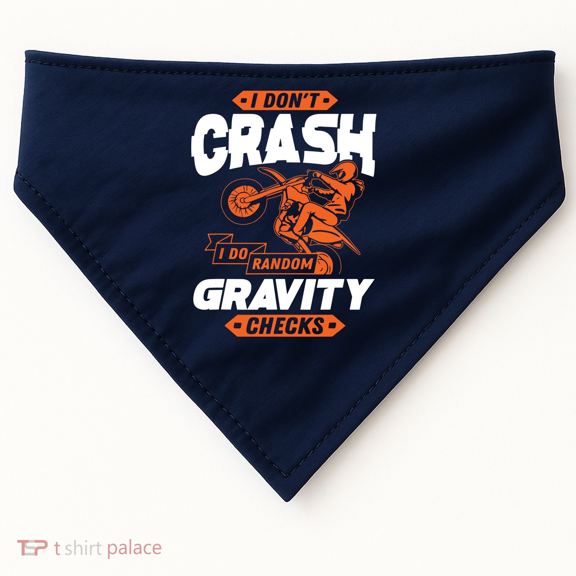 Random Gravity Checks Motocross Dirt Bike USA-Made Doggie Bandana