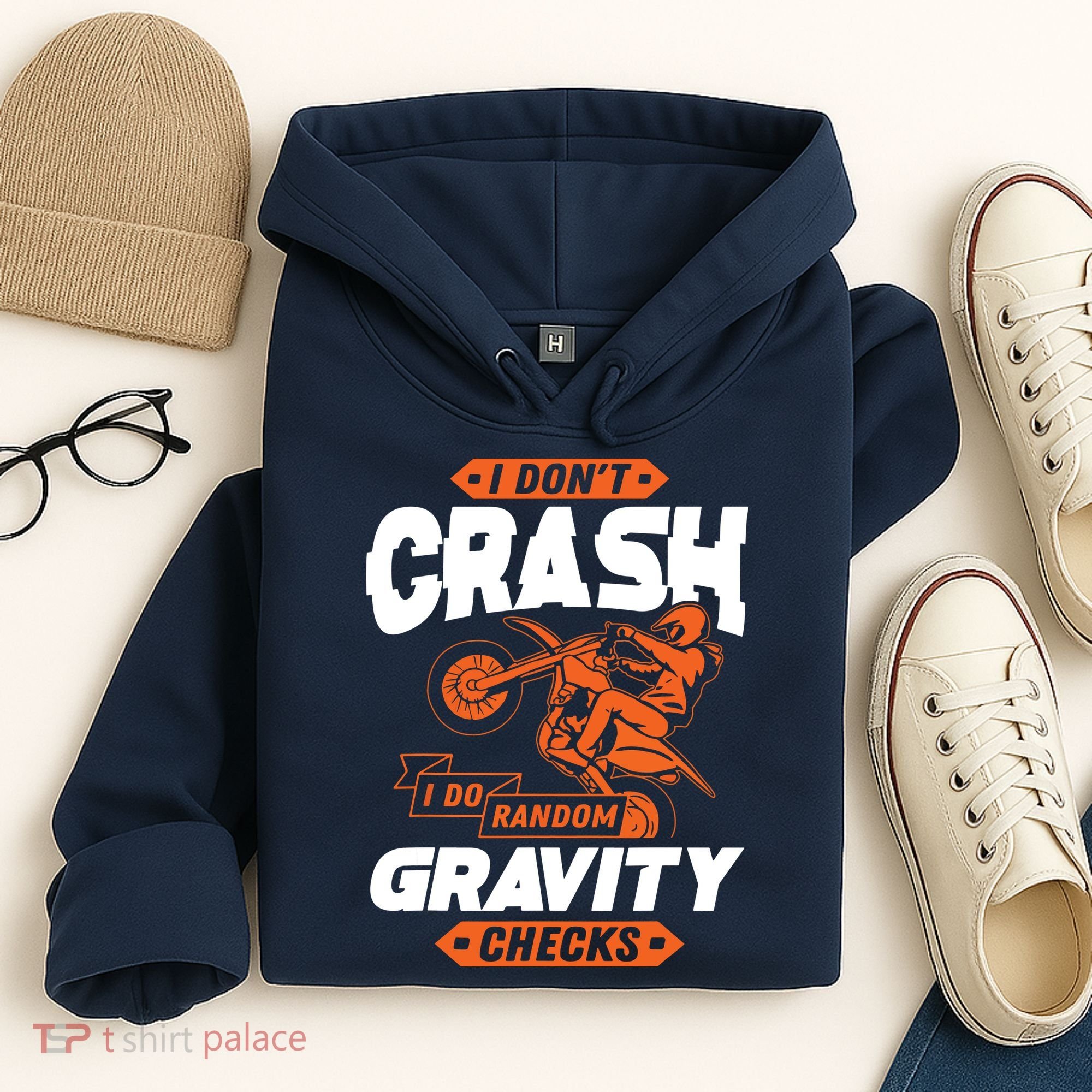 Random Gravity Checks Motocross Dirt Bike Hoodie