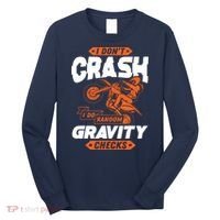 Random Gravity Checks Motocross Dirt Bike Long Sleeve Shirt thumb 0