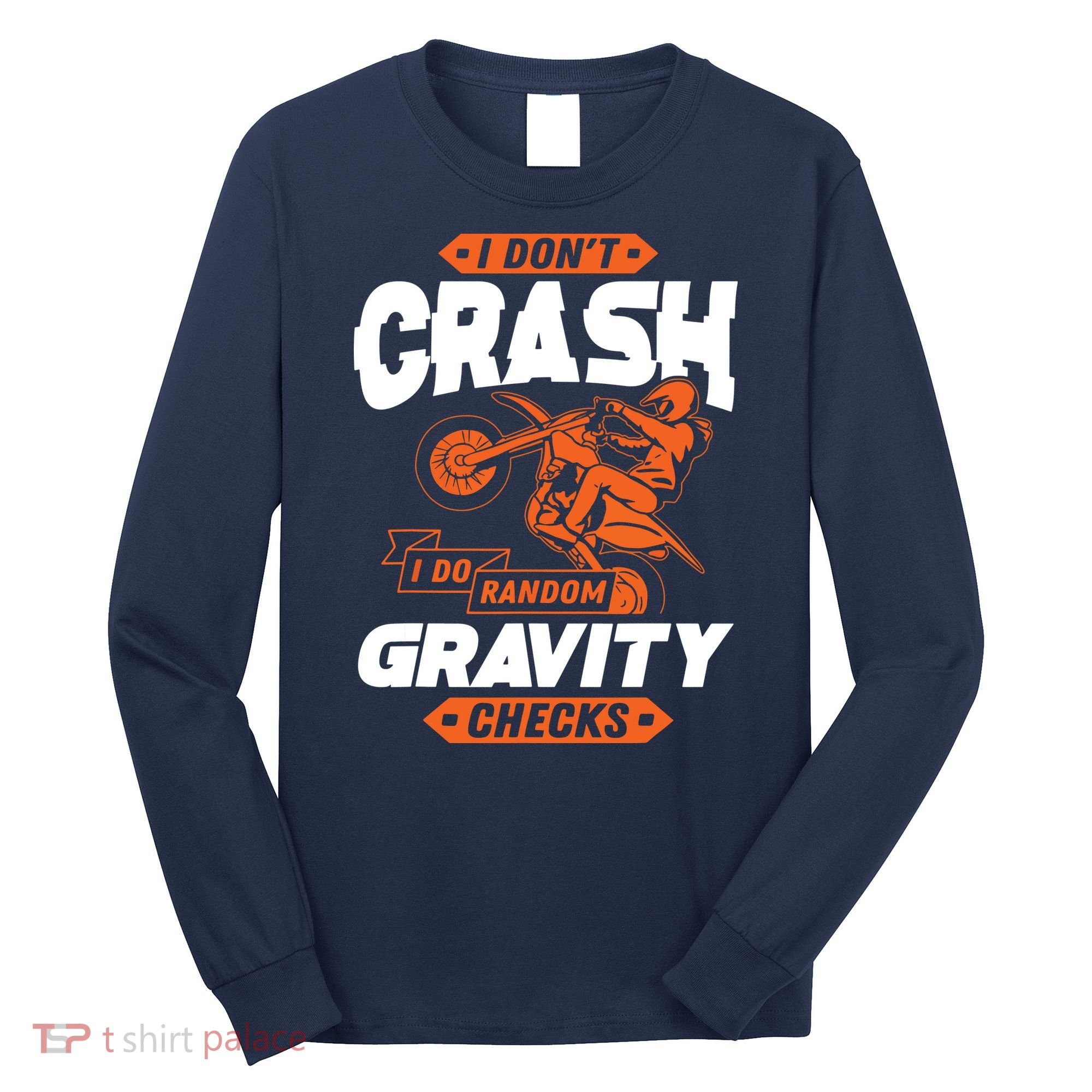 Random Gravity Checks Motocross Dirt Bike Long Sleeve Shirt