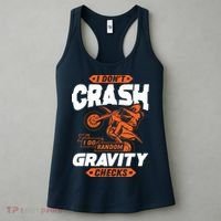 Random Gravity Checks Motocross Dirt Bike Women's Tank Top thumb 3