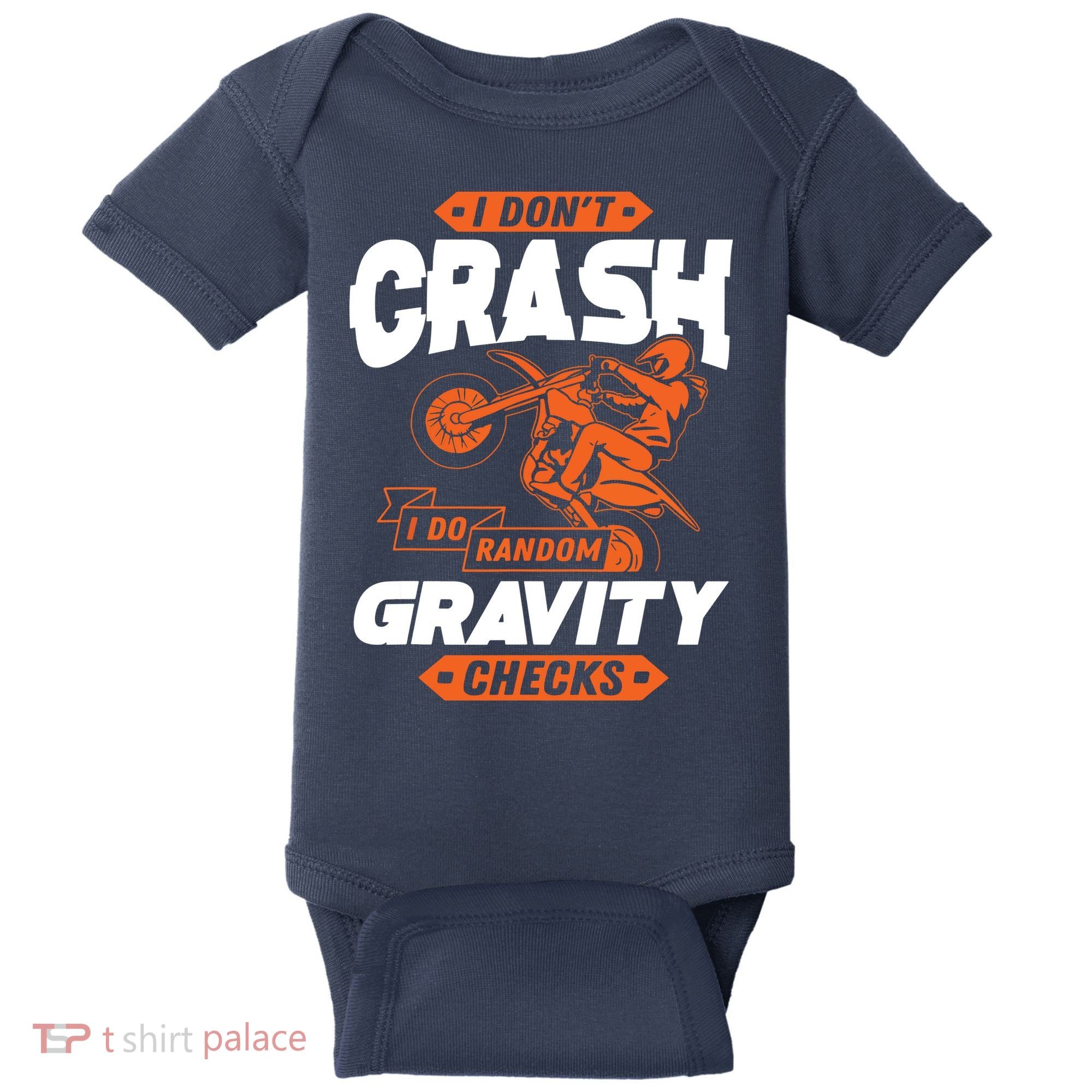 Random Gravity Checks Motocross Dirt Bike Baby Bodysuit