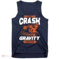 Random Gravity Checks Motocross Dirt Bike Tank Top thumb 0