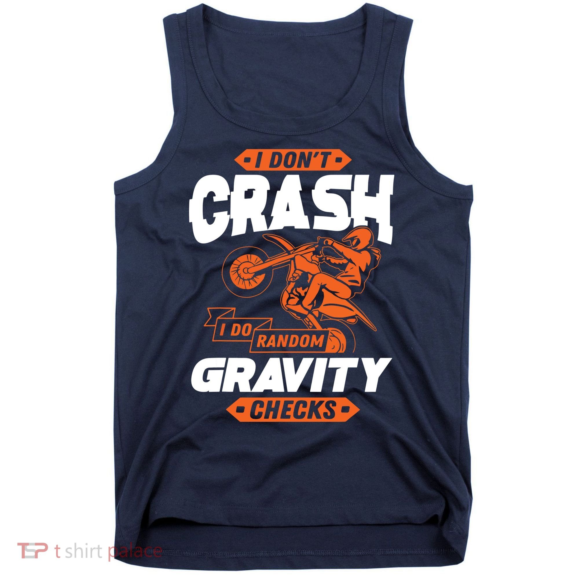 Random Gravity Checks Motocross Dirt Bike Tank Top