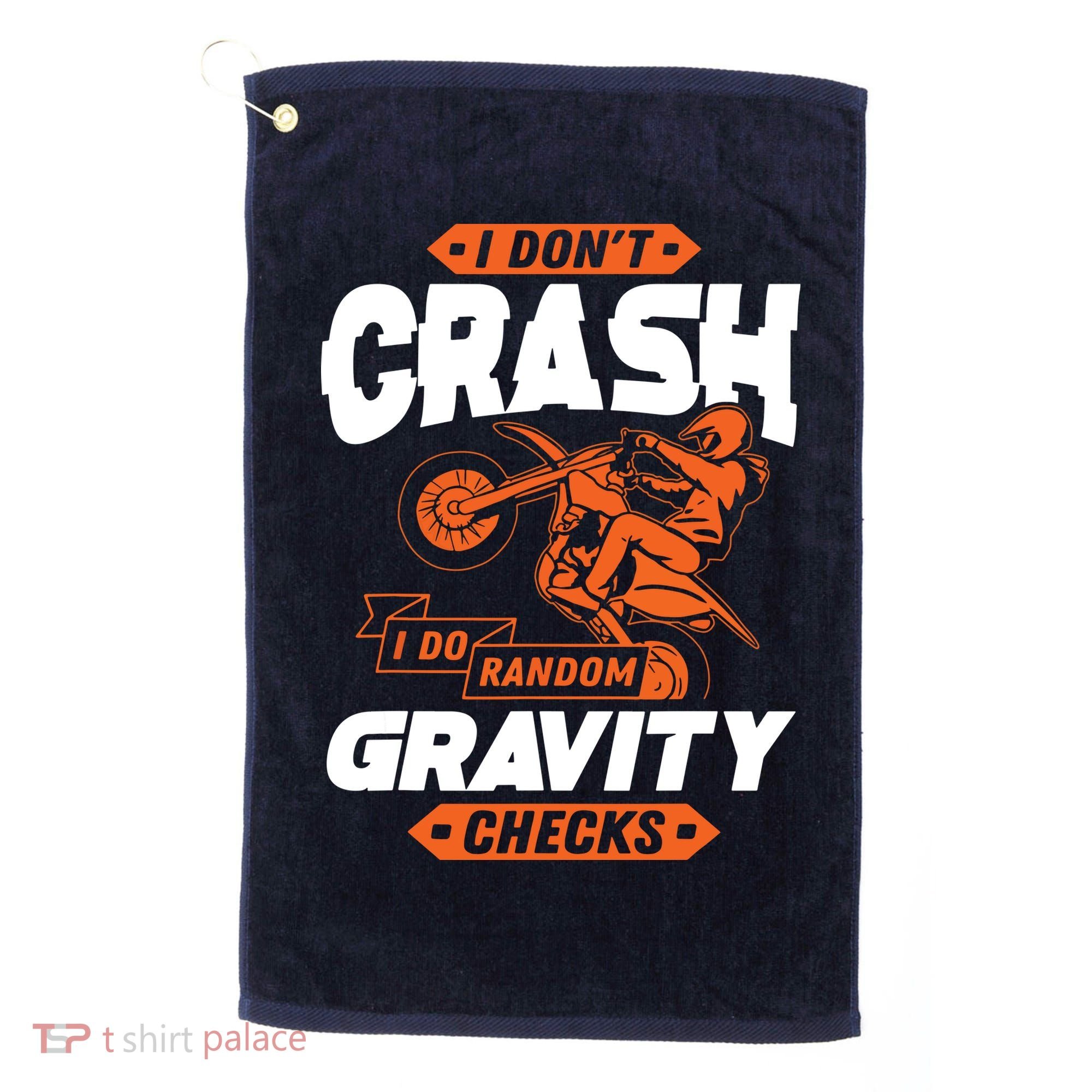 Random Gravity Checks Motocross Dirt Bike Golf Towel