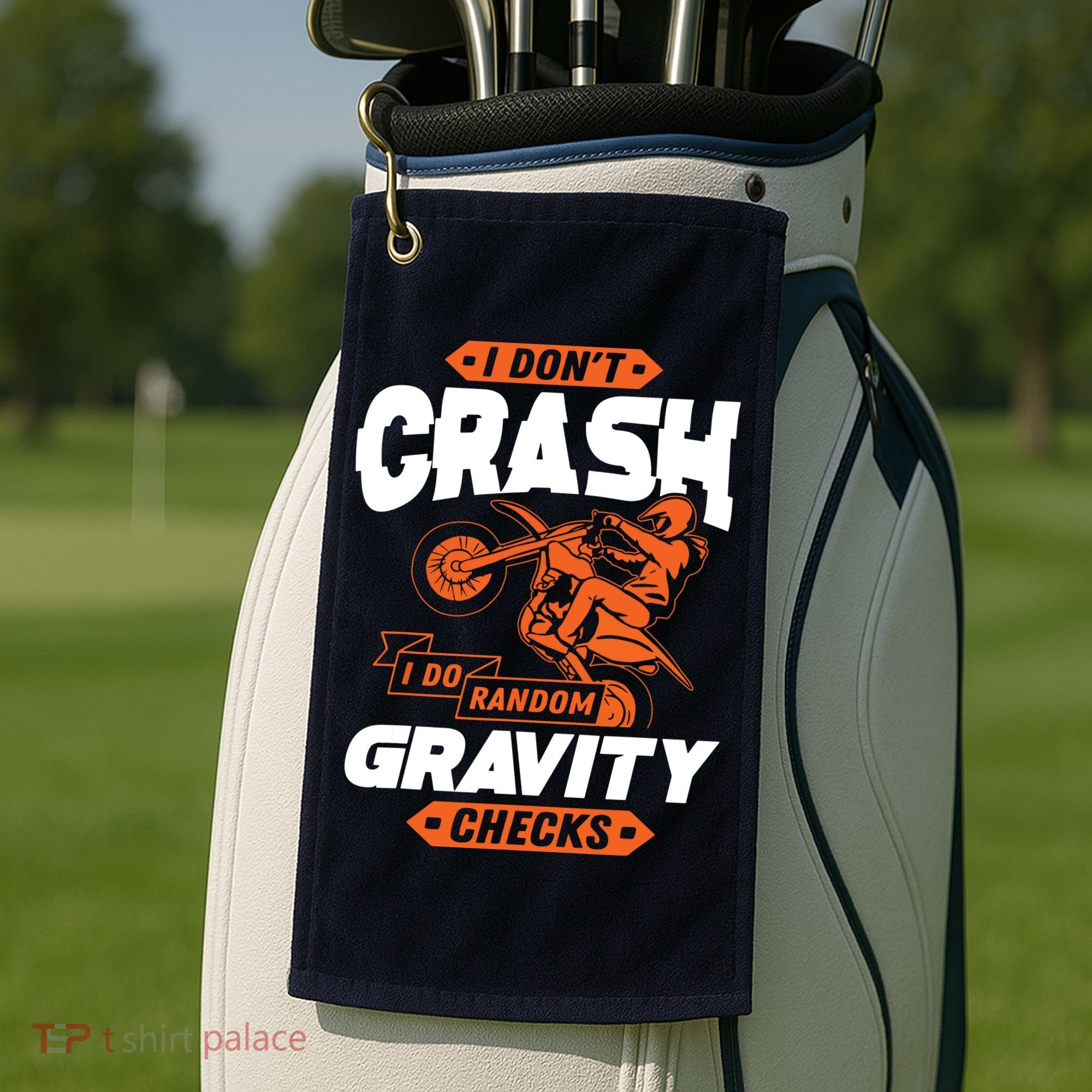 Random Gravity Checks Motocross Dirt Bike Golf Towel