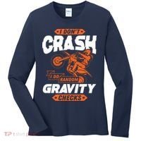 Random Gravity Checks Motocross Dirt Bike Women's Long Sleeve Shirt thumb 0