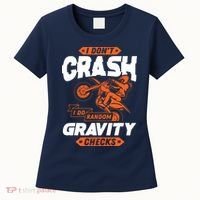 Random Gravity Checks Motocross Dirt Bike Women's T-Shirt thumb 0