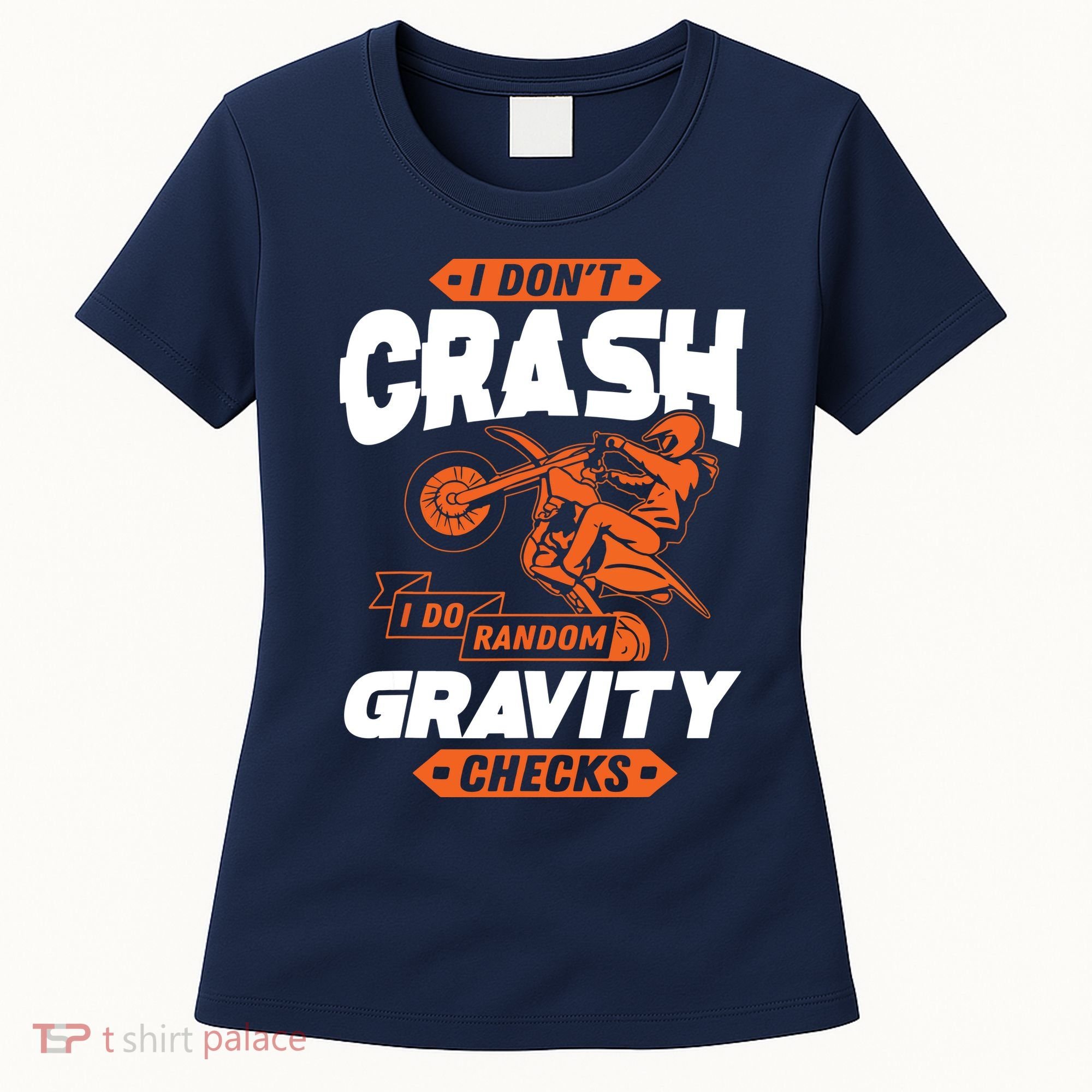Random Gravity Checks Motocross Dirt Bike Women's T-Shirt