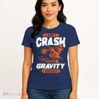 Random Gravity Checks Motocross Dirt Bike Women's T-Shirt thumb 4