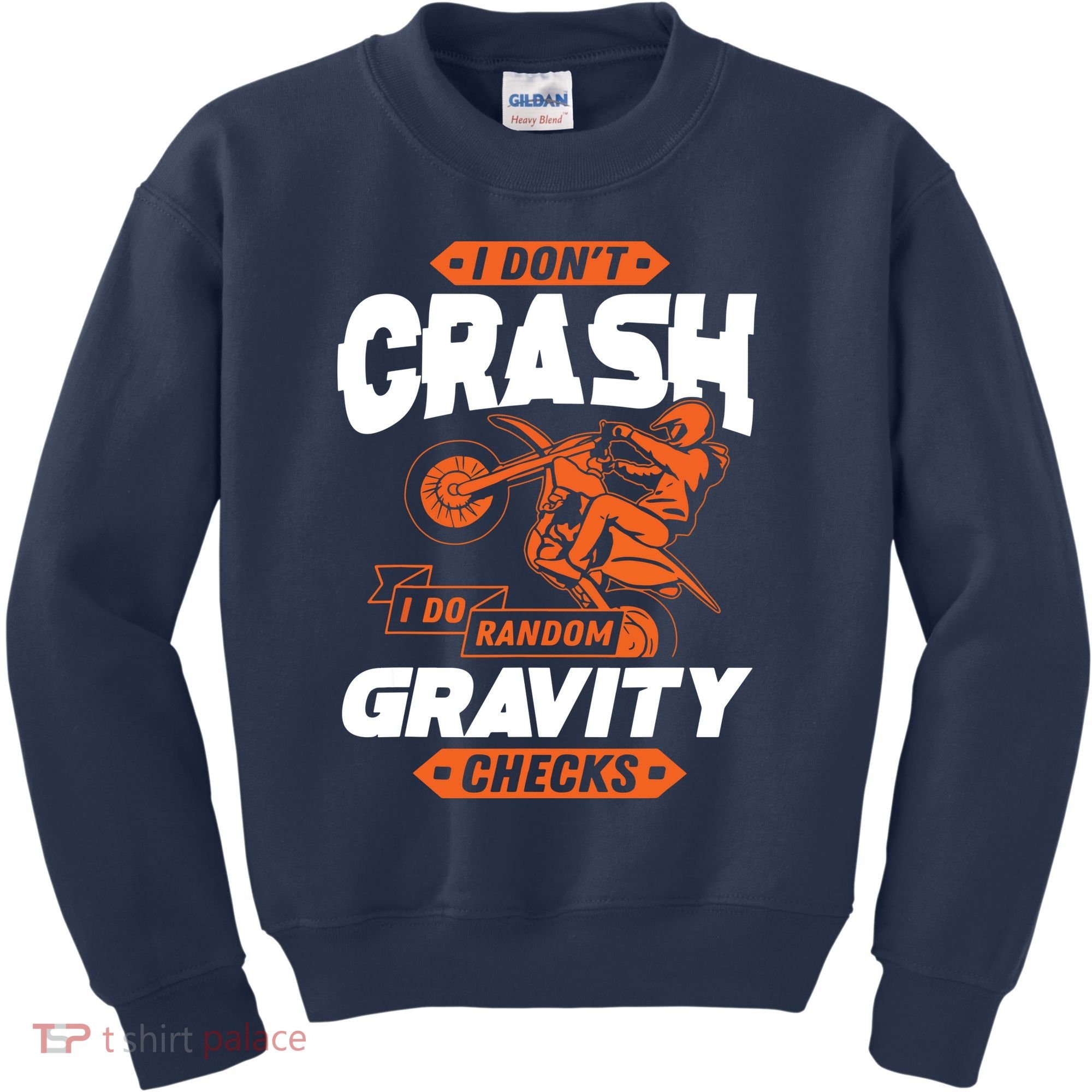Random Gravity Checks Motocross Dirt Bike Kids Sweatshirt
