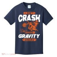 Random Gravity Checks Motocross Dirt Bike Kids T-Shirt thumb 0