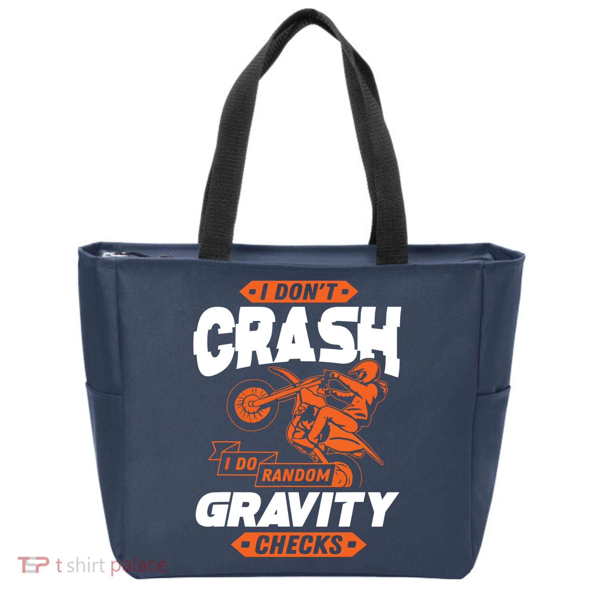 Random Gravity Checks Motocross Dirt Bike Tote Bag