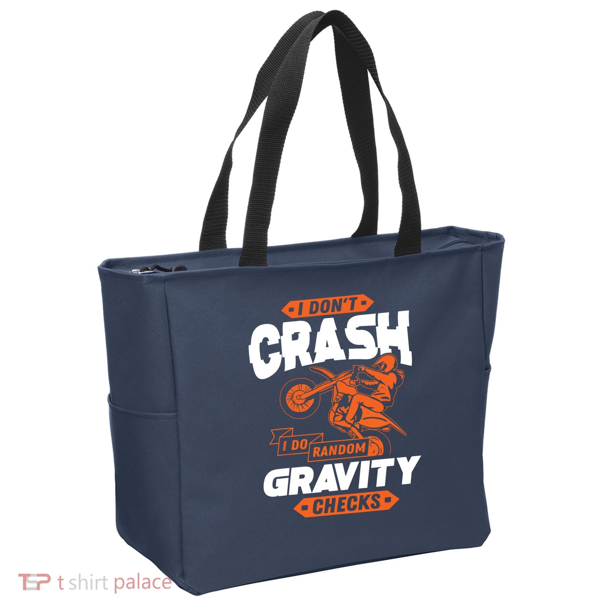 Random Gravity Checks Motocross Dirt Bike Tote Bag