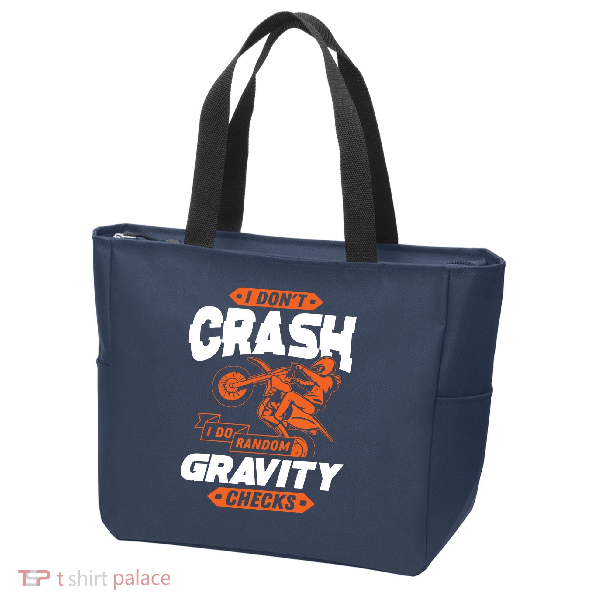 Random Gravity Checks Motocross Dirt Bike Tote Bag