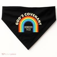 Rainbow God's Covenant Genesis 913 Bible Christian Lover USA-Made Doggie Bandana thumb 0