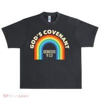 Rainbow God's Covenant Genesis 913 Bible Christian Lover Urban Oversized Heavyweight T-Shirt thumb 0