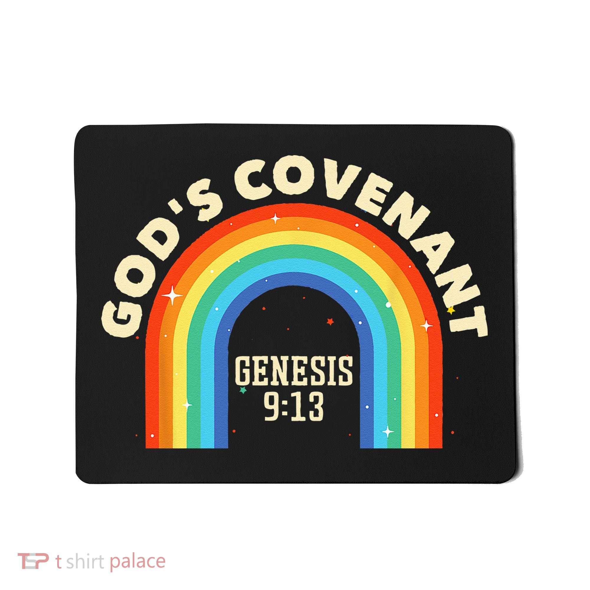 Rainbow God's Covenant Genesis 913 Bible Christian Lover Mousepad