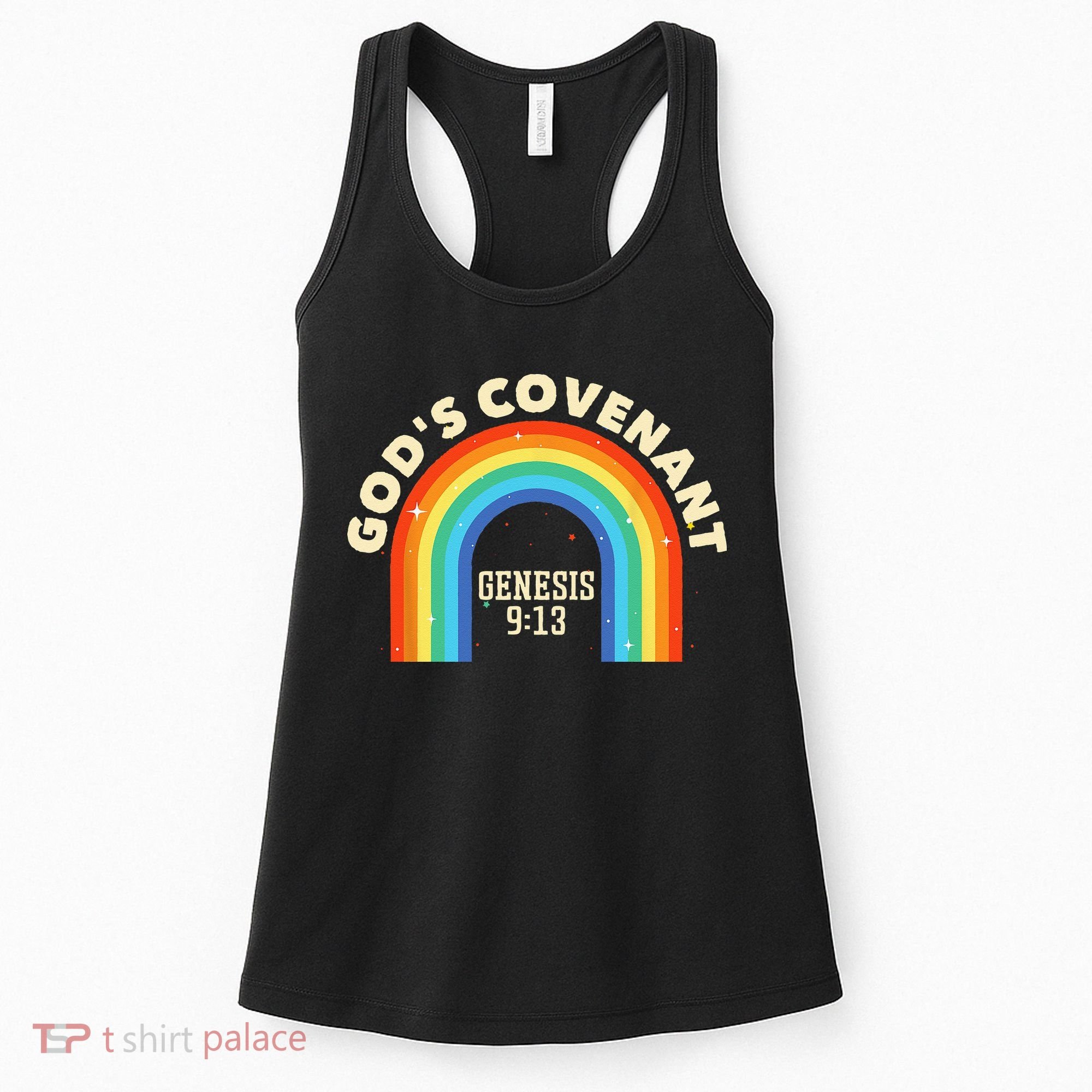 Rainbow God's Covenant Genesis 913 Bible Christian Lover Women's Tank Top