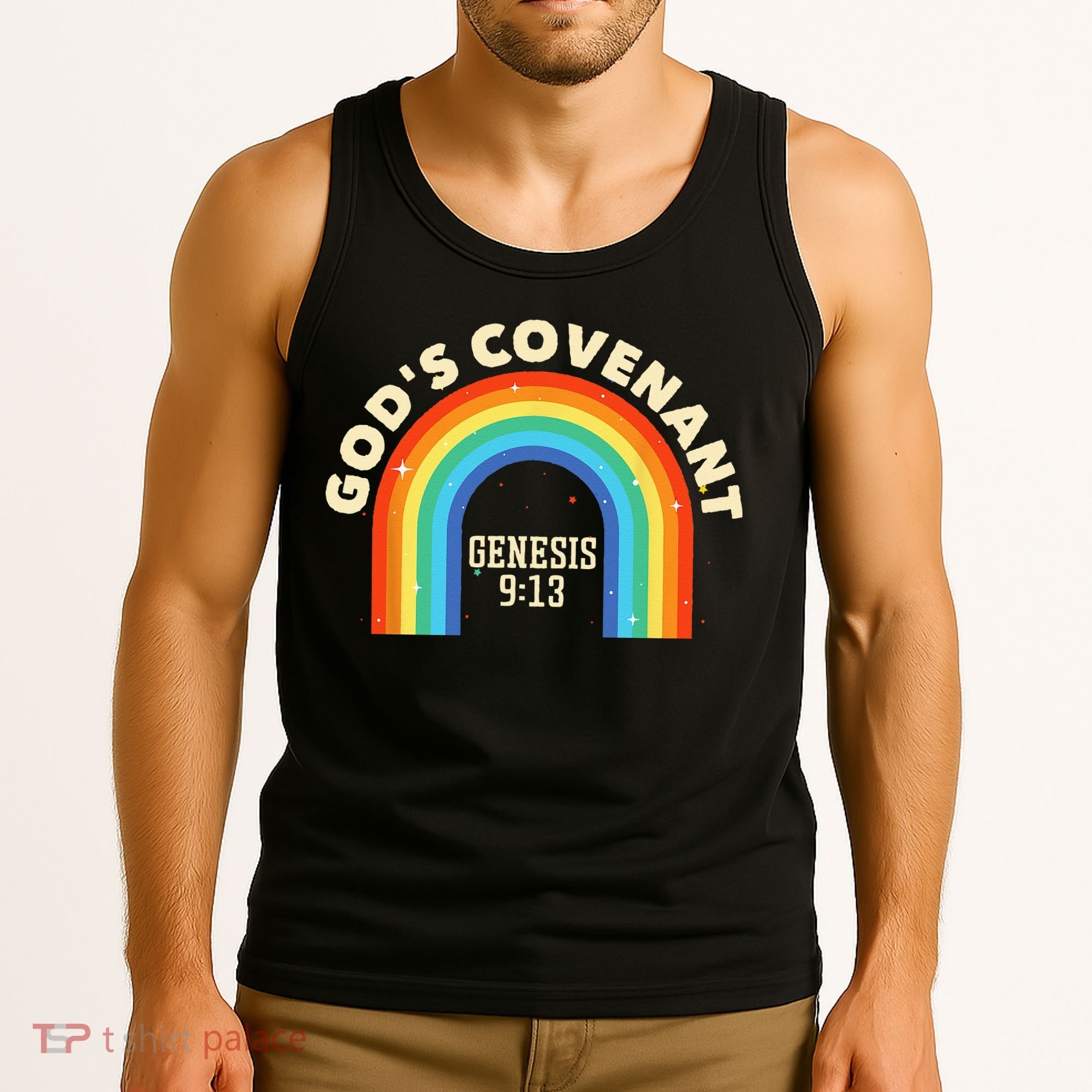 Rainbow God's Covenant Genesis 913 Bible Christian Lover Tank Top