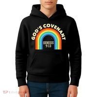 Rainbow God's Covenant Genesis 913 Bible Christian Lover Kids Hoodie thumb 4
