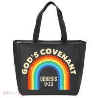 Rainbow God's Covenant Genesis 913 Bible Christian Lover Tote Bag thumb 0
