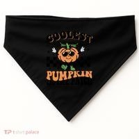 Retro Groovy Coolest Pumpkin In The Patch Halloween Autumn Cool Gift USA-Made Doggie Bandana thumb 0