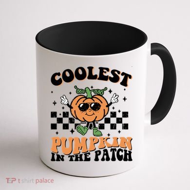 Retro Groovy Coolest Pumpkin In The Patch Halloween Autumn Cool Gift Coffee Mug back