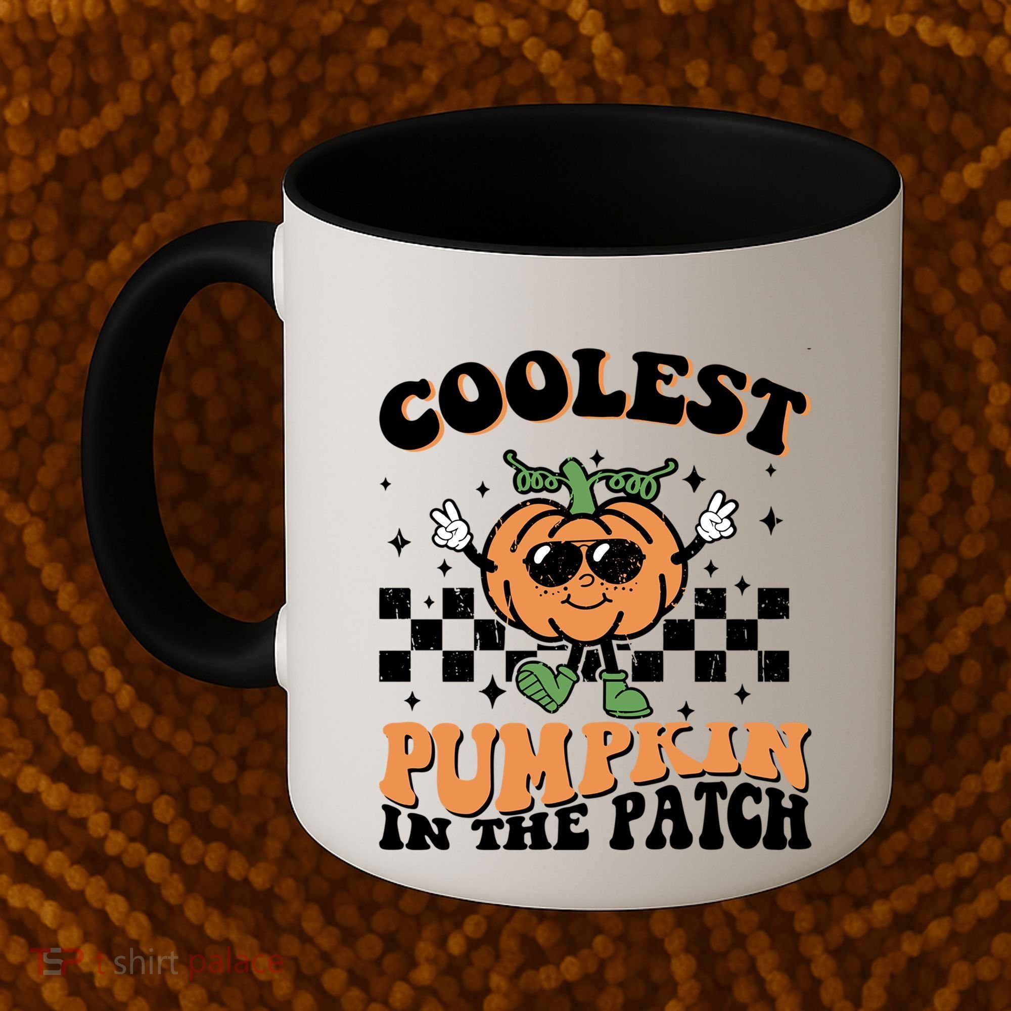 Retro Groovy Coolest Pumpkin In The Patch Halloween Autumn Cool Gift Coffee Mug