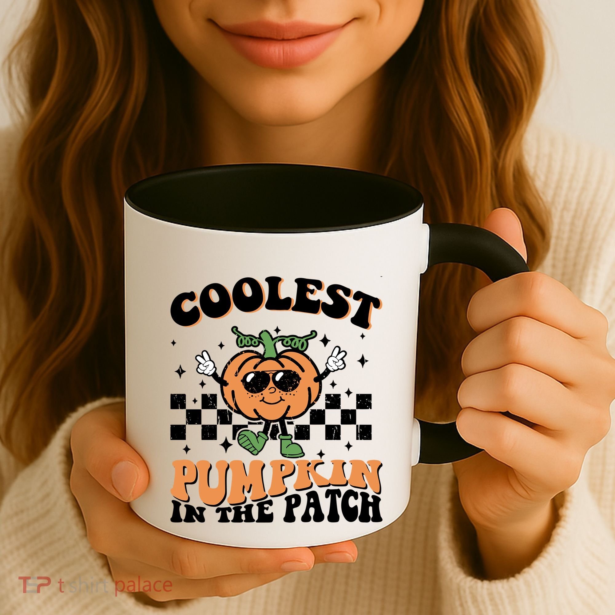 Retro Groovy Coolest Pumpkin In The Patch Halloween Autumn Cool Gift Coffee Mug