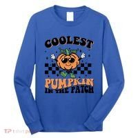 Retro Groovy Coolest Pumpkin In The Patch Halloween Autumn Cool Gift Long Sleeve Shirt thumb 0