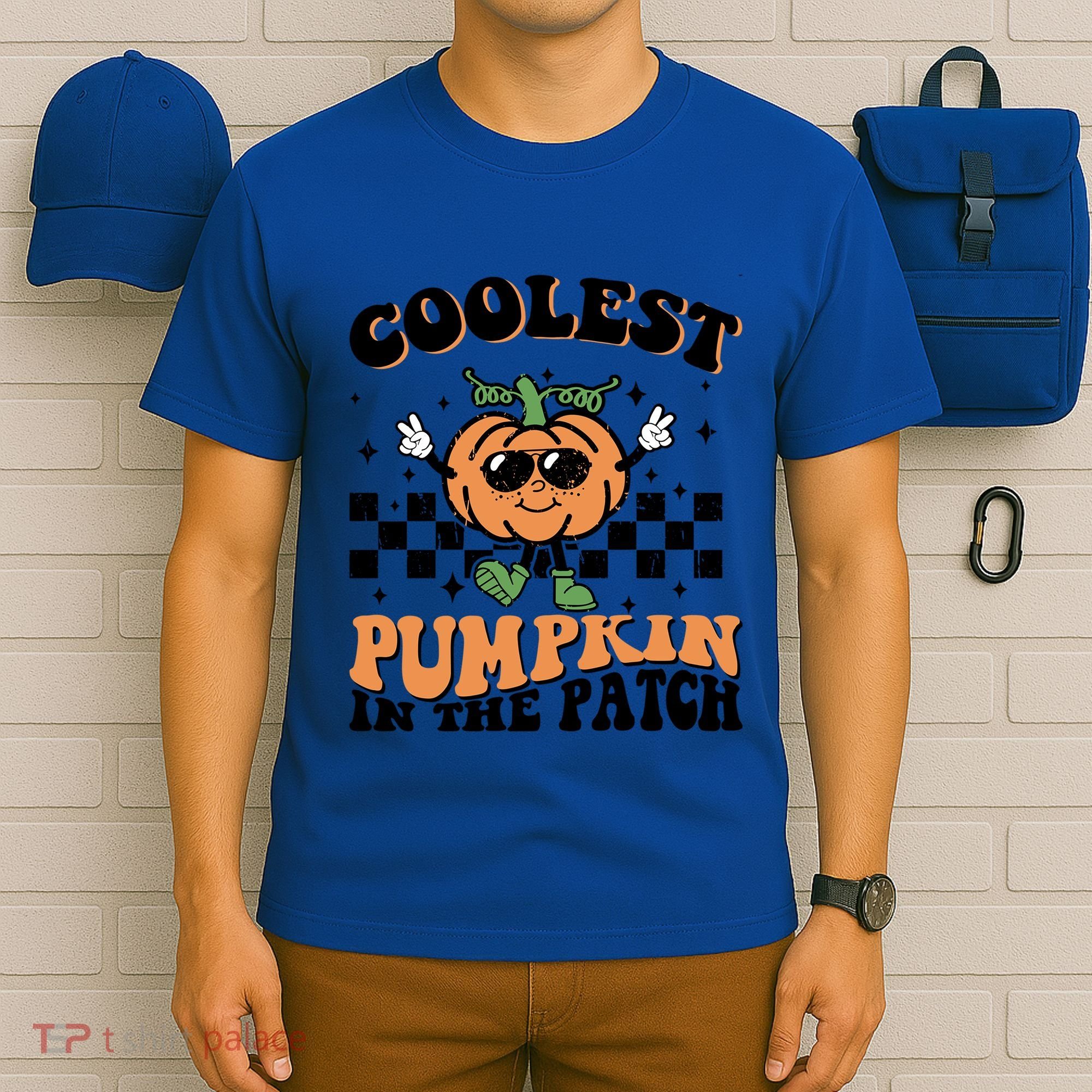 Retro Groovy Coolest Pumpkin In The Patch Halloween Autumn Cool Gift T-Shirt