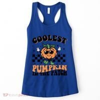 Retro Groovy Coolest Pumpkin In The Patch Halloween Autumn Cool Gift Women's Tank Top thumb 0