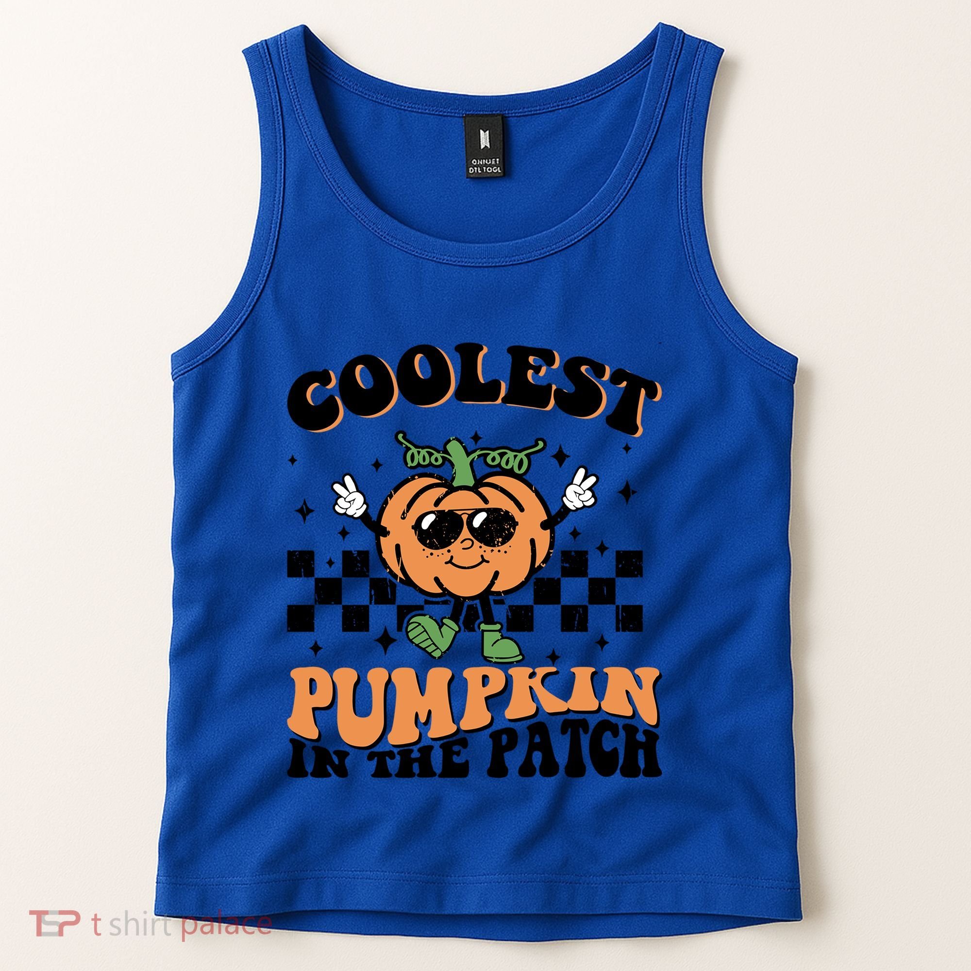 Retro Groovy Coolest Pumpkin In The Patch Halloween Autumn Cool Gift Tank Top