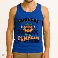 Retro Groovy Coolest Pumpkin In The Patch Halloween Autumn Cool Gift Tank Top thumb 3