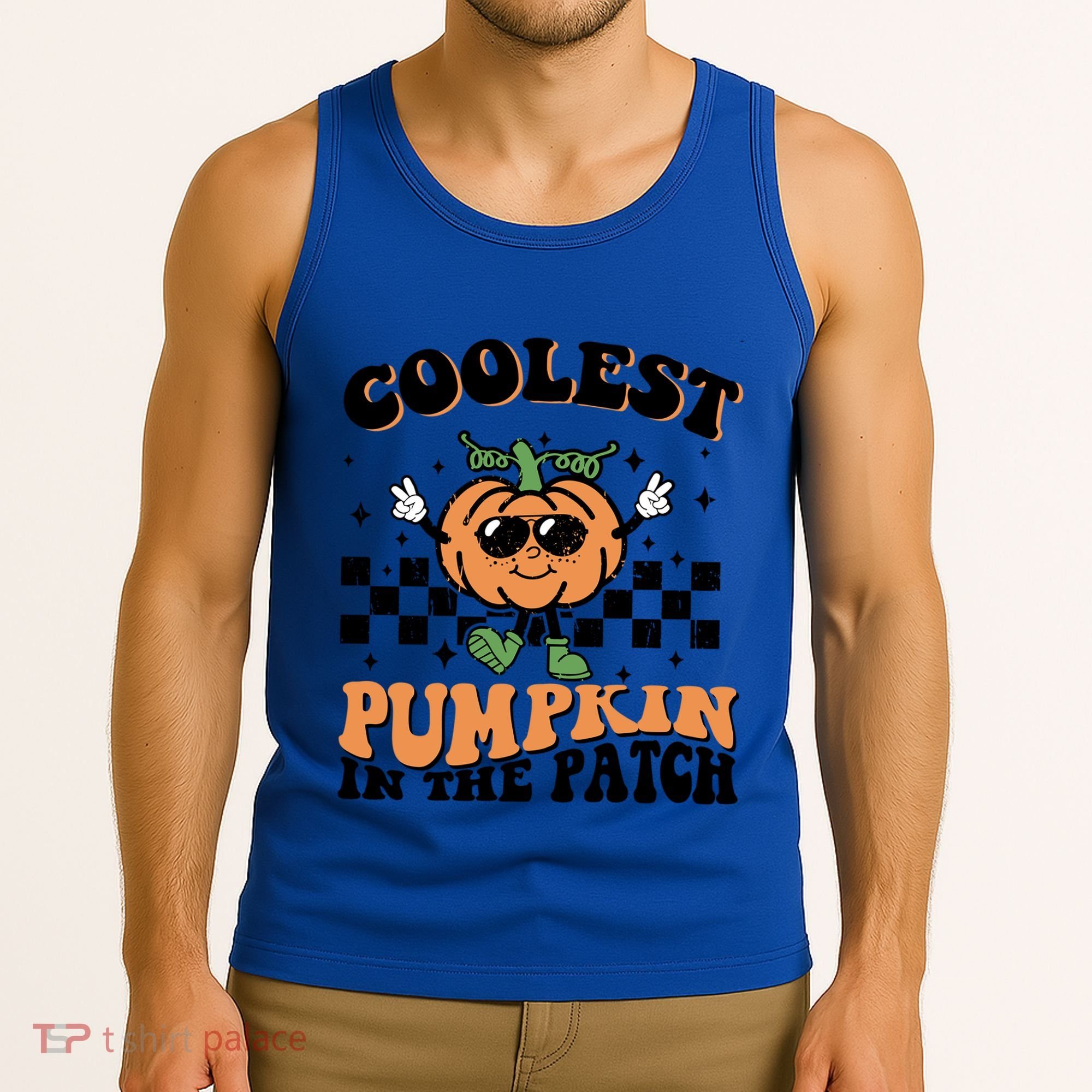 Retro Groovy Coolest Pumpkin In The Patch Halloween Autumn Cool Gift Tank Top