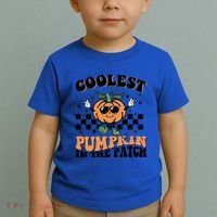 Retro Groovy Coolest Pumpkin In The Patch Halloween Autumn Cool Gift Toddler T-Shirt thumb 2