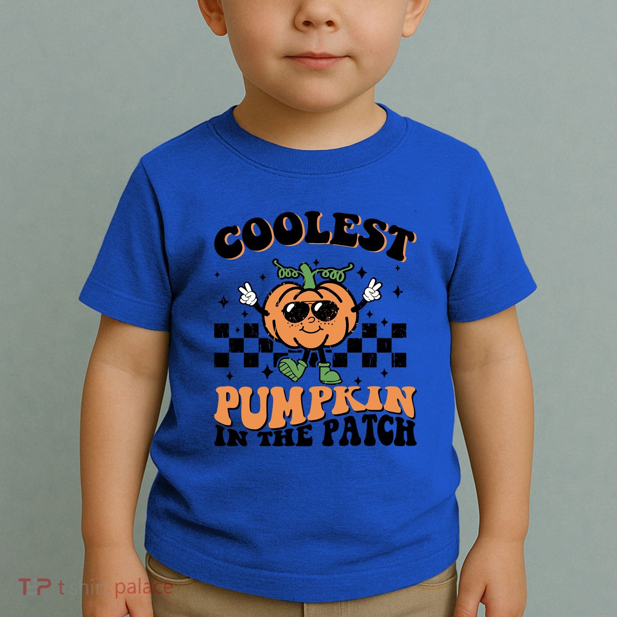Retro Groovy Coolest Pumpkin In The Patch Halloween Autumn Cool Gift Toddler T-Shirt