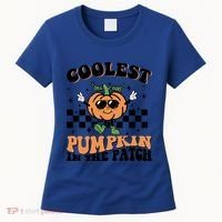 Retro Groovy Coolest Pumpkin In The Patch Halloween Autumn Cool Gift Women's T-Shirt thumb 0