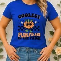 Retro Groovy Coolest Pumpkin In The Patch Halloween Autumn Cool Gift Women's T-Shirt thumb 2