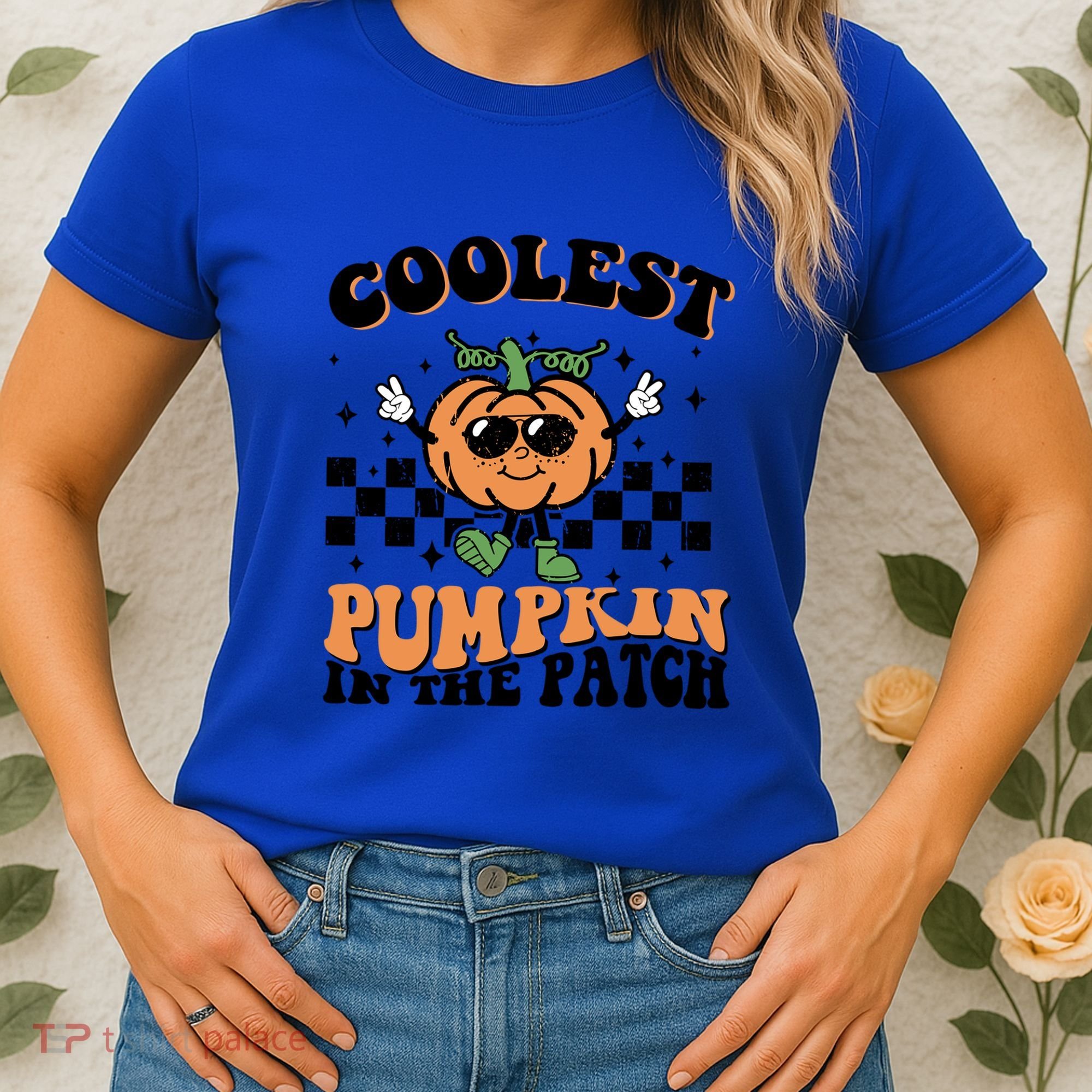 Retro Groovy Coolest Pumpkin In The Patch Halloween Autumn Cool Gift Women's T-Shirt