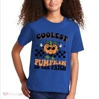Retro Groovy Coolest Pumpkin In The Patch Halloween Autumn Cool Gift Kids T-Shirt thumb 2
