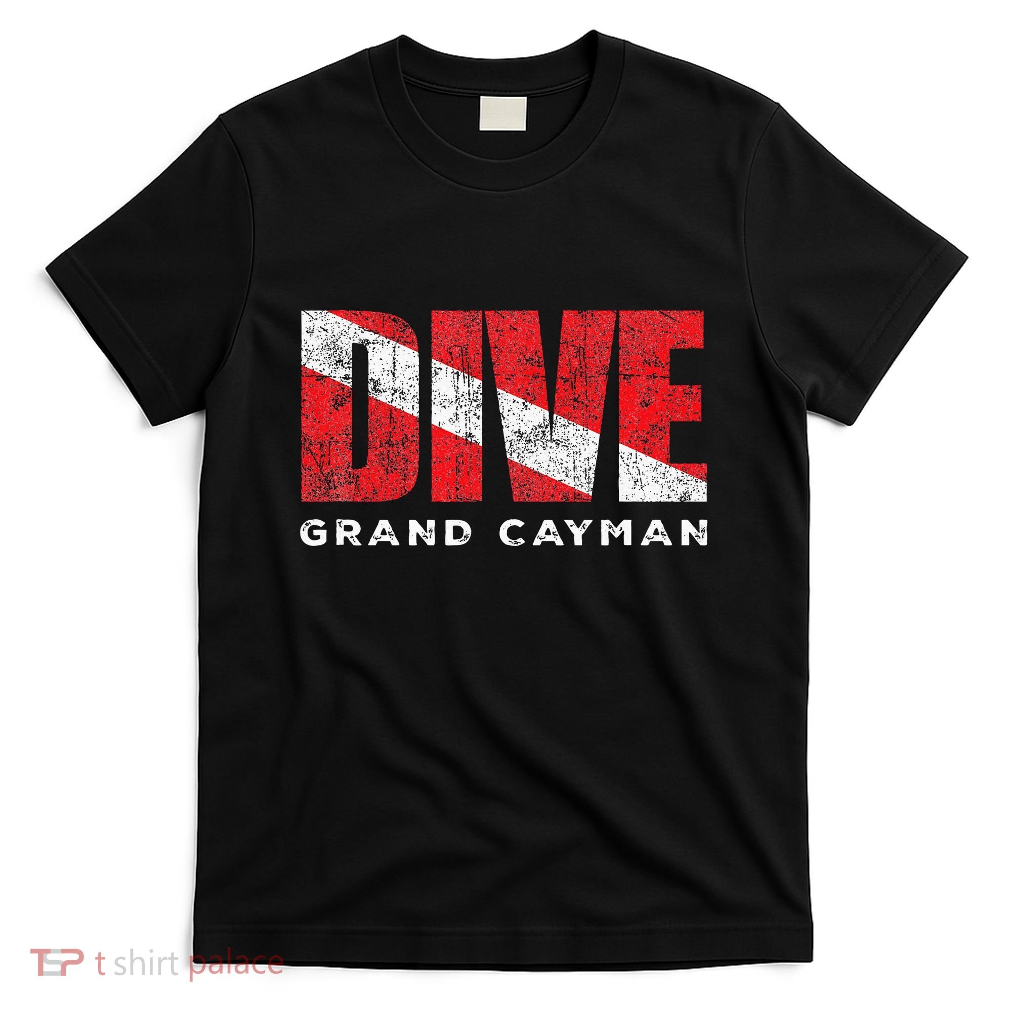Retro Grand Cayman Scuba Dive Vintage Dive Flag Diving T-Shirt